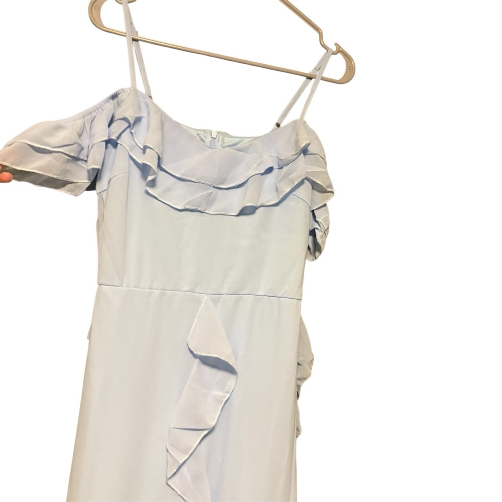 Light Blue Ruffle Dress - Picture 2 of 2